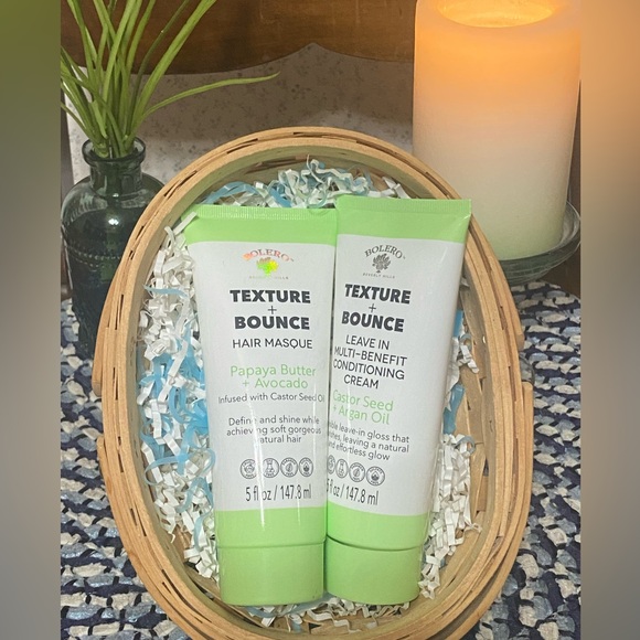 Bolero Texture & Bounce Leave In Conditioner Cream Castor Seed Oil Set of 2 - Picture 2 of 5